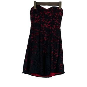 Black Lace Dress with Red Lining